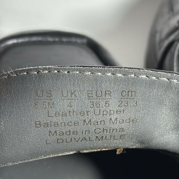 Franco Sarto L Duval leather black slip on mules side 6.5 - Picture 6 of 7